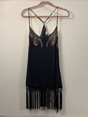 Playful Promises x Bettie Page Embroidered Tassle Lingerie Chemise Womens 8